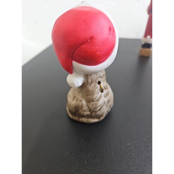 Lot of 10 Vintage Santa Ornaments Figurines Ceramic Plastic Blow Mold Taiwan - Picture 3 of 16